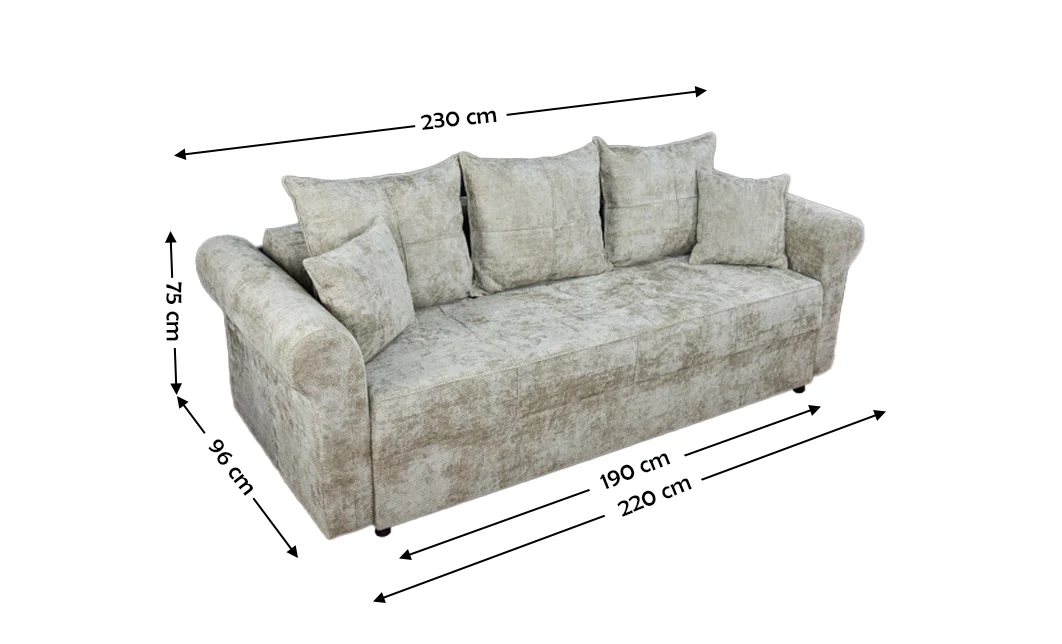 Canapea Extensibilă Elsa Memory Mini, Bej 2