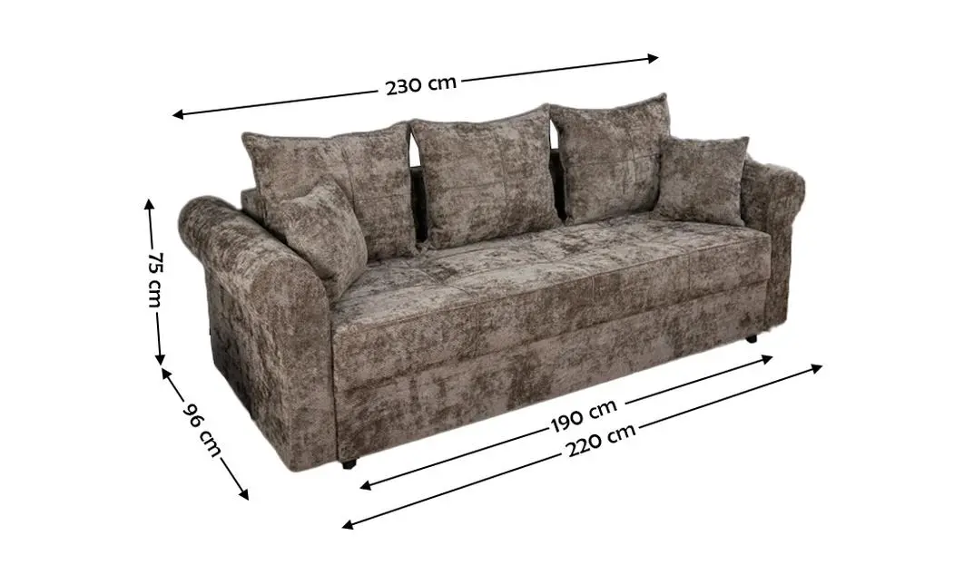 Canapea Extensibilă Elsa Bonell Mini, Maro 2