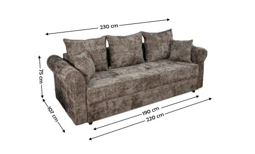 Canapea Extensibilă Elsa Memory Max, Maro