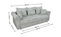 Canapea Extensibilă Elsa Bonell Mini, Gri deschis 2