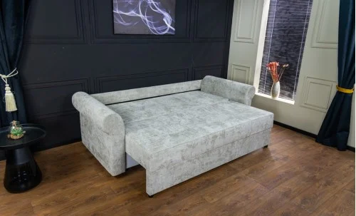 Canapea Extensibilă Elsa Memory Mini, Gri deschis