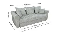 Canapea Extensibilă Elsa Bonell Max, Gri Deschis 2