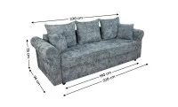 Canapea Extensibilă Elsa Memory Mini, Gri albastrui 2