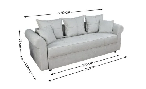 Canapea Extensibilă Elsa Memory Max, Gri