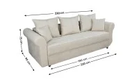 Canapea Extensibilă Elsa Bonell Mini, Bej 2