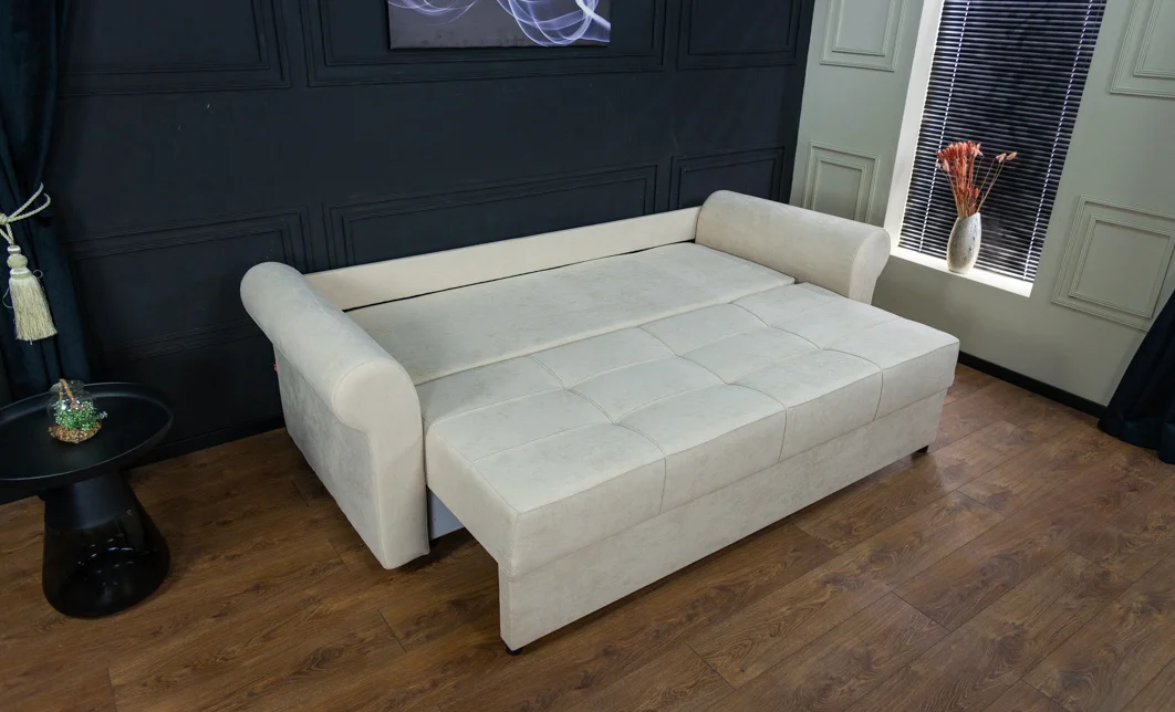 Canapea Extensibilă Elsa Bonell Mini, Bej 6