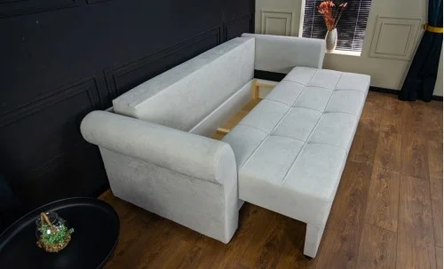 Canapea Extensibilă Elsa Bonell Mini, Gri deschis