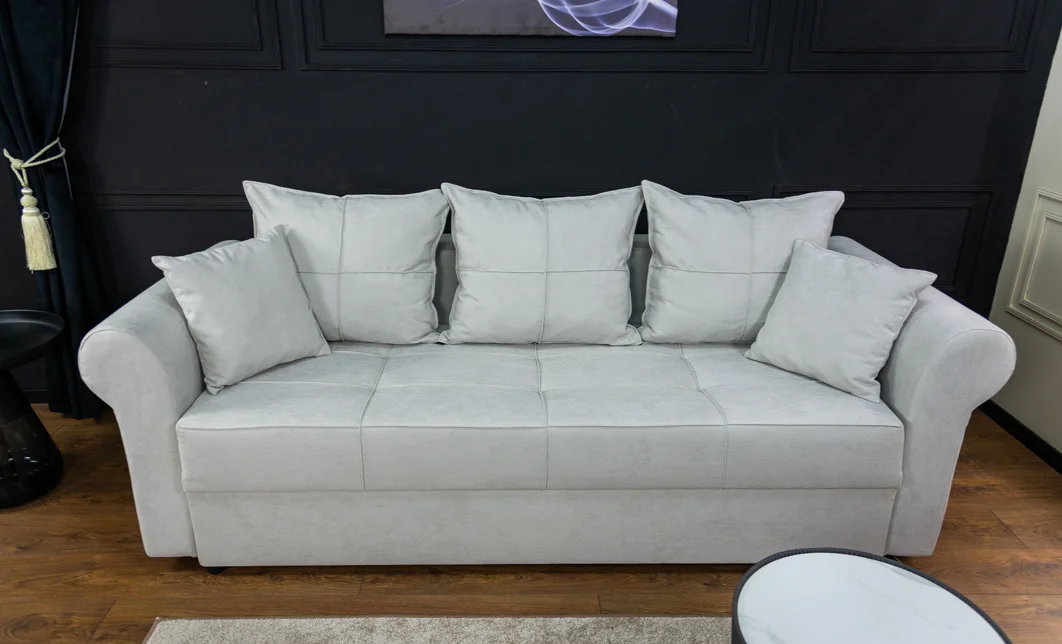 Canapea Extensibilă Elsa Bonell Mini, Gri deschis 4