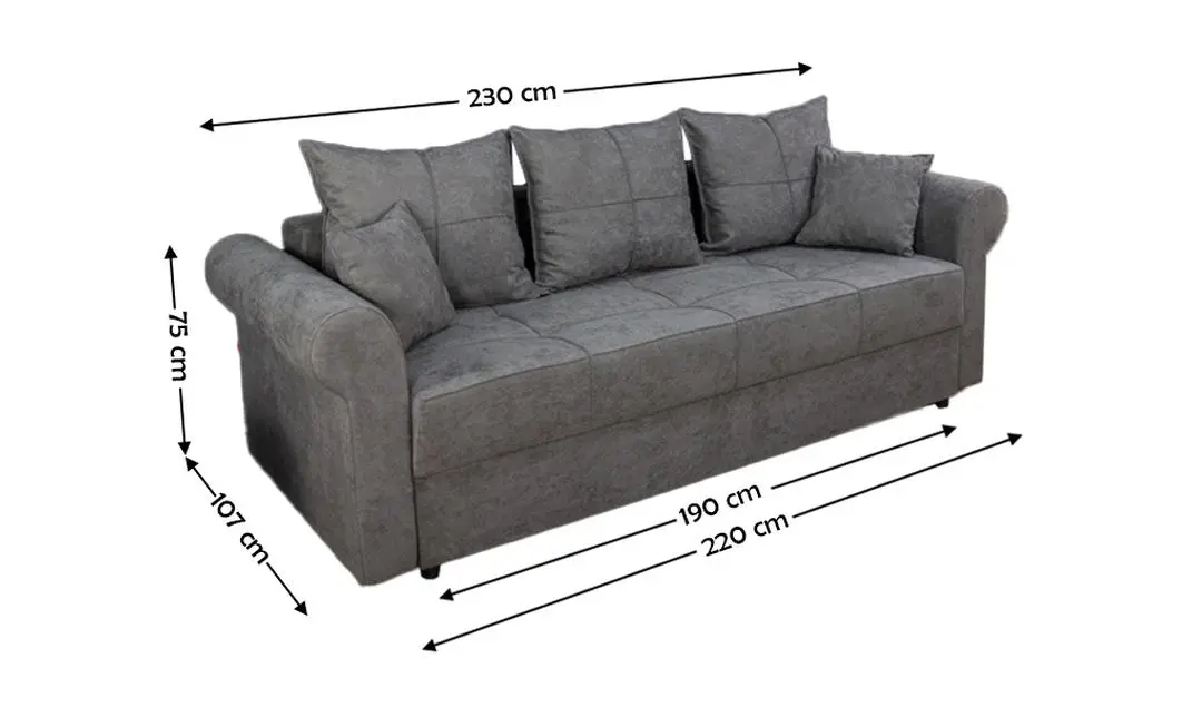 Canapea Extensibilă Elsa Memory Max, Gri inchis 2