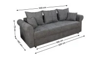 Canapea Extensibilă Elsa Memory Max, Gri inchis 2