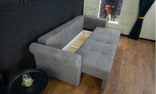 Canapea Extensibilă Elsa Bonell Mini, Gri inchis