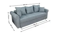 Canapea Extensibilă Elsa Memory Max, Gri albastrui 2