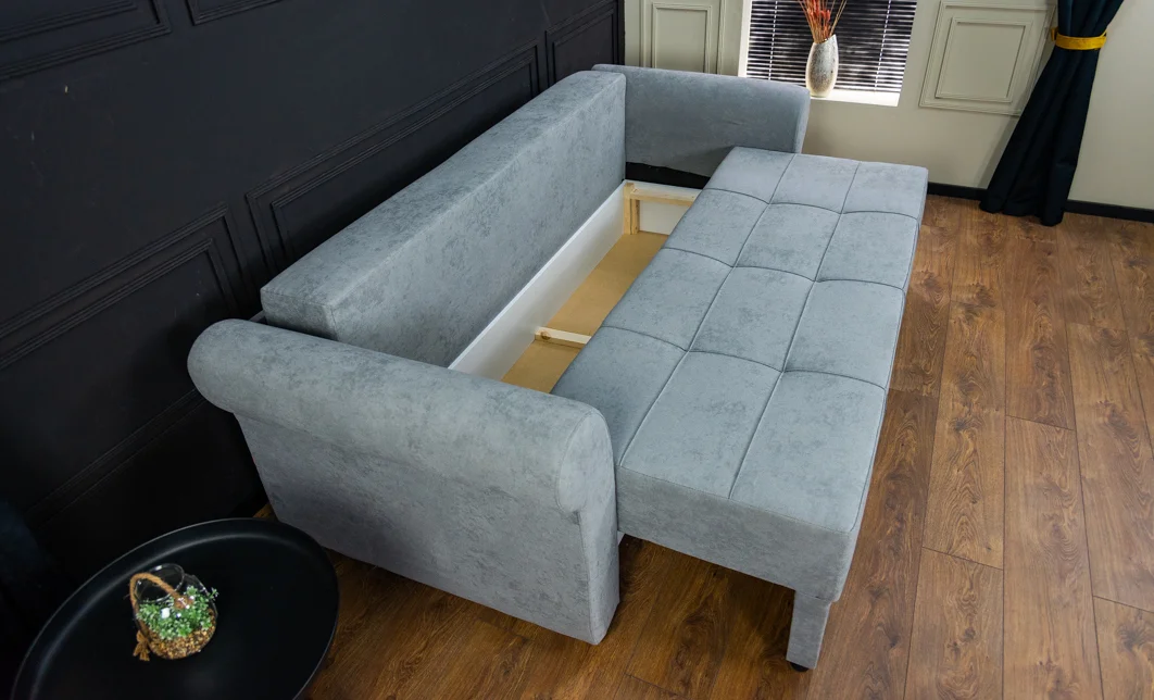 Canapea Extensibilă Elsa Memory Mini, Gri albastrui 5
