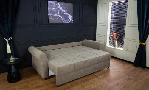 Canapea Extensibilă Elsa Memory Mini, Maro deschis