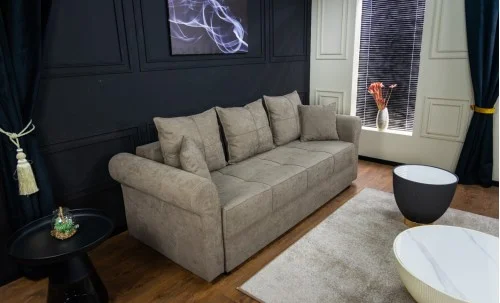 Canapea Extensibilă Elsa Memory Mini, Maro deschis