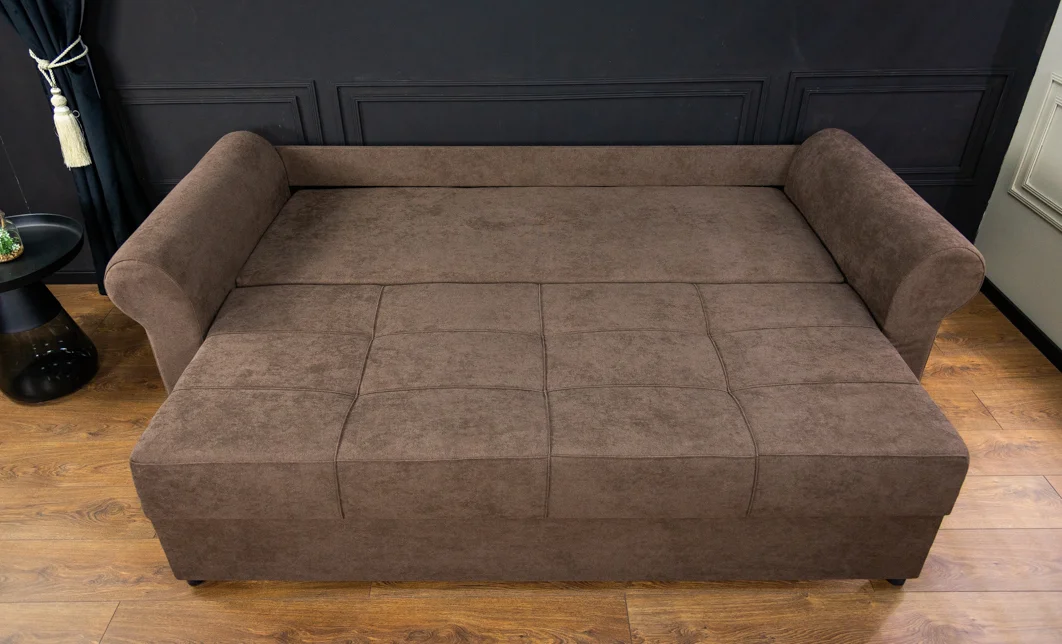 Canapea Extensibilă Elsa Bonell Mini, Maro