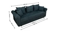 Canapea Extensibilă Elsa Bonell Mini, Gri inchis 2