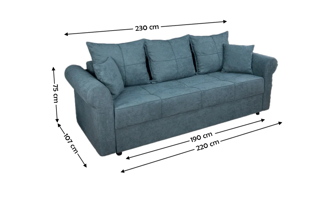 Canapea Extensibilă Elsa Memory Max, Gri antracit 2