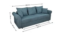 Canapea Extensibilă Elsa Memory Mini, Gri antracit 2