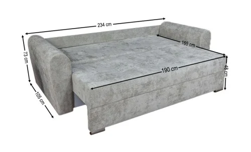 Canapea Extensibilă Lacrima Bonell Max, Gri deschis