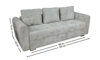 Canapea Extensibilă Lacrima Bonell Max, Gri deschis 2