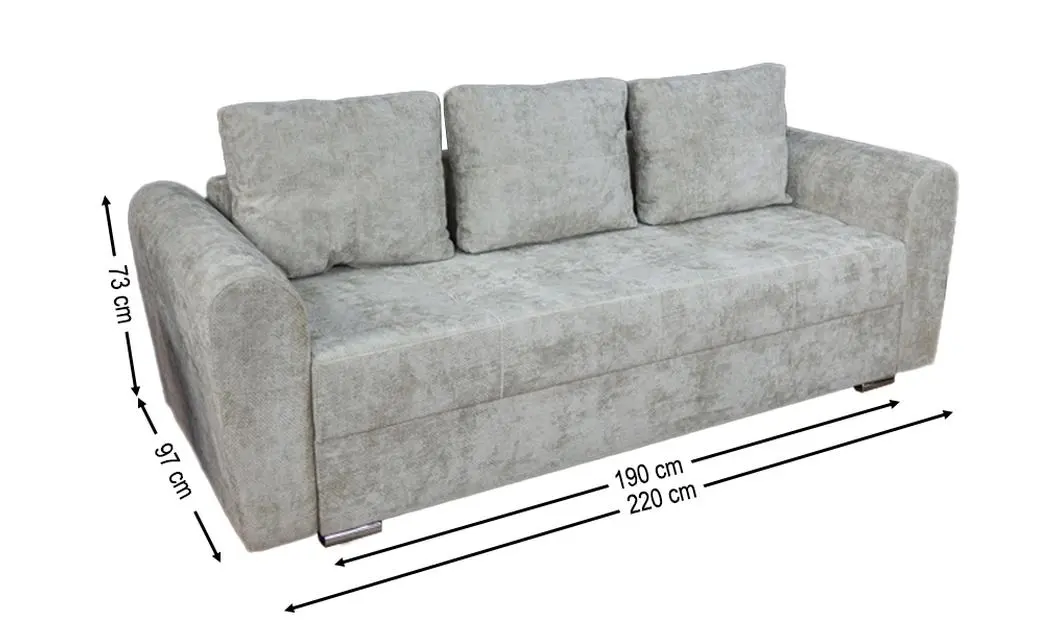 Canapea Extensibilă Lacrima Memory Mini, Gri deschis 2