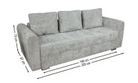 Canapea Extensibilă Lacrima Memory Mini, Gri deschis 2