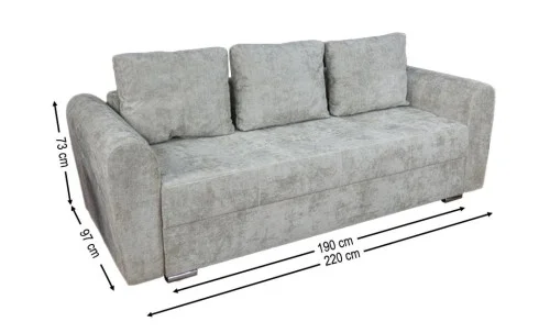 Canapea Extensibilă Lacrima Memory Mini, Gri deschis