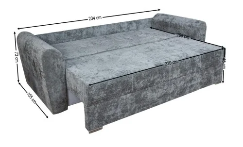 Canapea Extensibilă Lacrima Memory Max, Gri închis