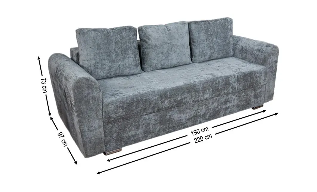 Canapea Extensibilă Lacrima Memory Mini, Gri închis 2