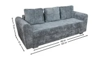 Canapea Extensibilă Lacrima Memory Mini, Gri închis 2