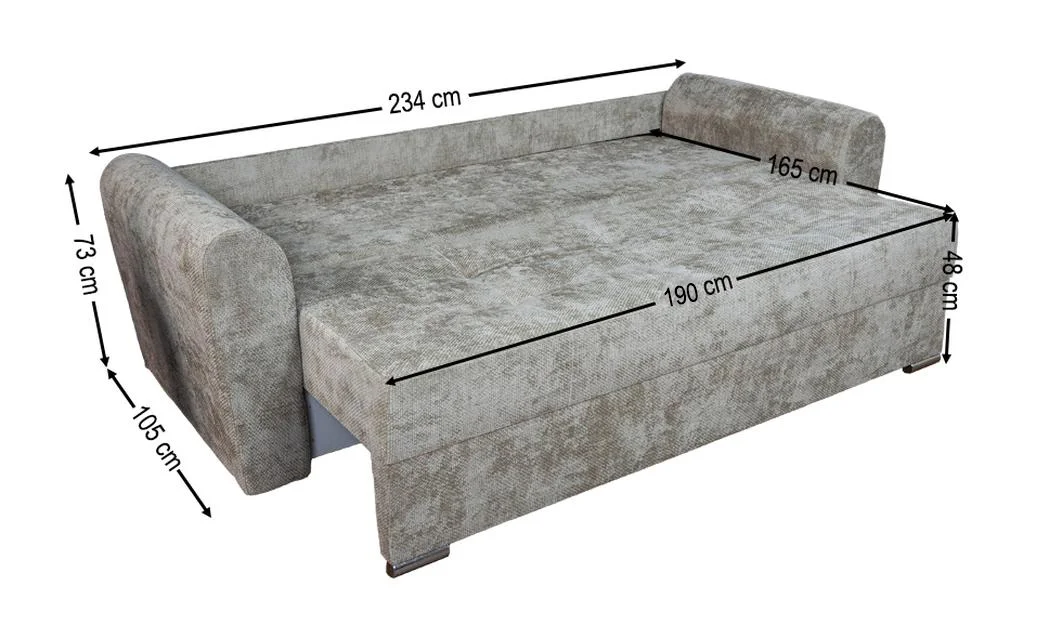 Canapea Extensibilă Lacrima Memory Max, Maro Deschis 5