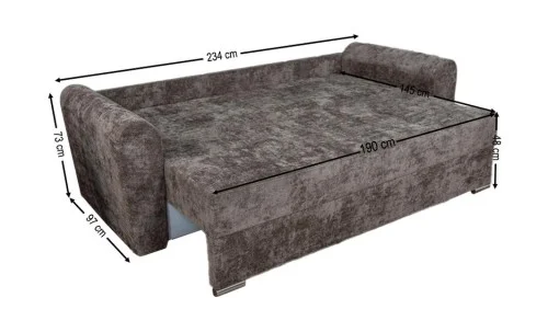 Canapea Extensibilă Lacrima Memory Mini, Maro