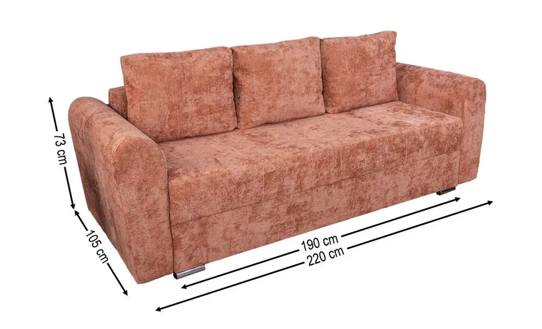Canapea Extensibilă Lacrima Memory Max, Cărămiziu 2