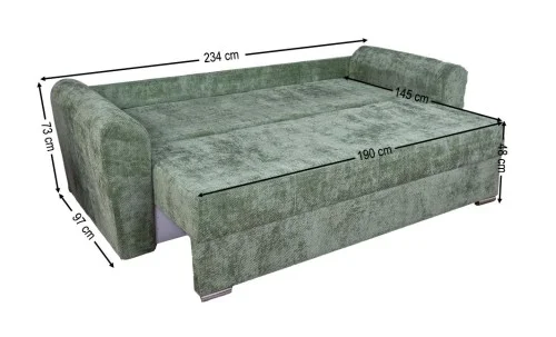Canapea Extensibilă Lacrima Bonell Mini, Verde