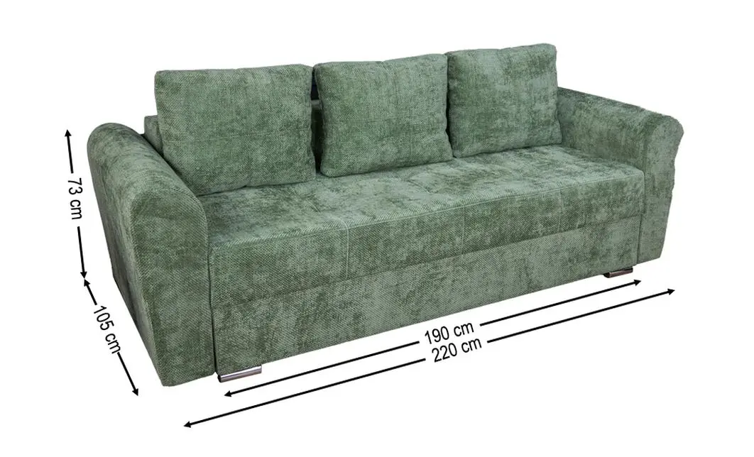 Canapea Extensibilă Lacrima Memory Max, Verde 2