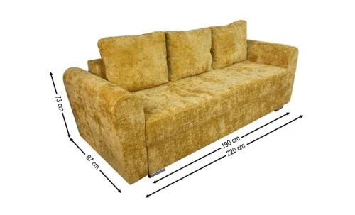 Canapea Extensibilă Lacrima Memory Mini, Muștar