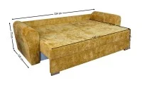 Canapea Extensibilă Lacrima Memory Max, Muștar 5