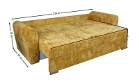 Canapea Extensibilă Lacrima Memory Mini, Muștar 5