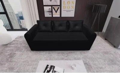 Canapea Extensibila Lacrima Mini, Negru