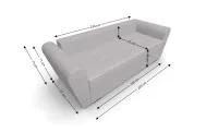 Canapea Extensibila Lacrima Mini, Crem 5