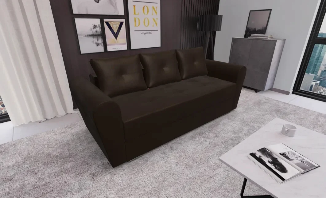 Canapea Extensibila Lacrima Mini, Maro castaniu 2