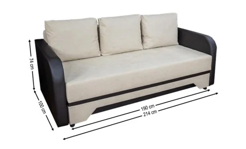 Canapea Extensibilă Corina Memory Mini, Bej deschis