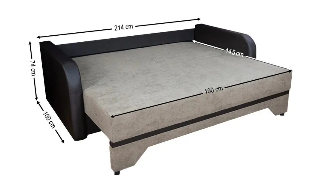 Canapea Extensibilă Corina Bonell Mini, Maro deschis 6