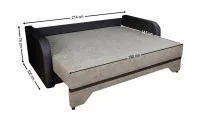 Canapea Extensibilă Corina Bonell Mini, Maro deschis 6