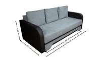 Canapea Extensibilă Corina Bonell Mini, Gri albastrui 2