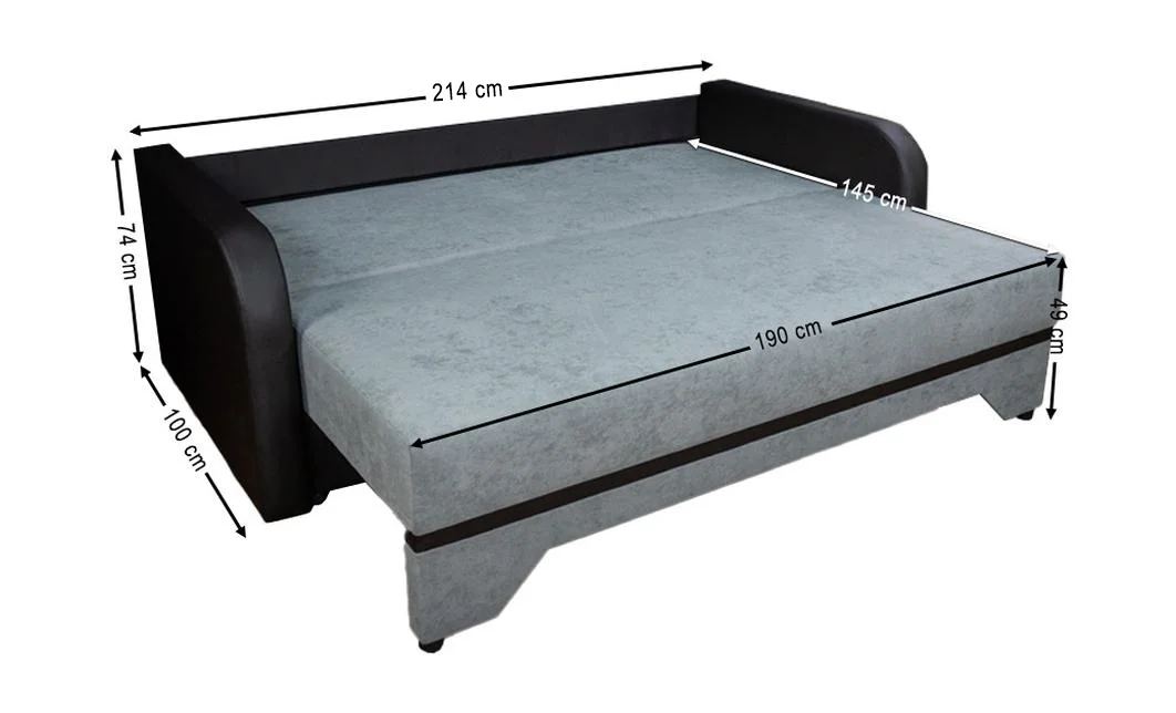 Canapea Extensibilă Corina Bonell Mini, Gri albastrui 5