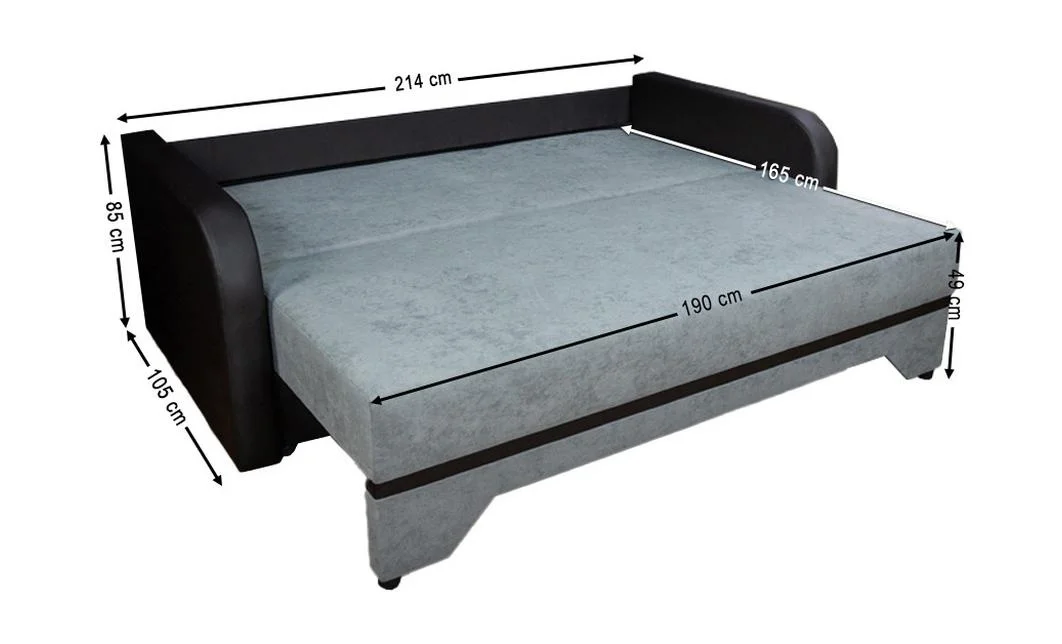 Canapea Extensibilă Corina Memory Max, Gri albastrui 5