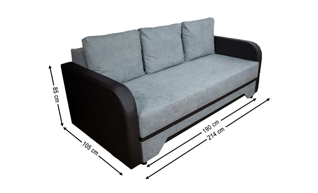 Canapea Extensibilă Corina Memory Max, Gri albastrui 2