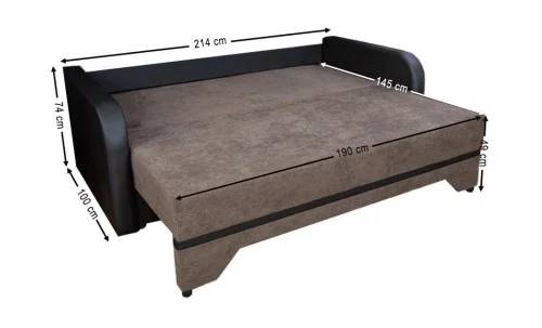 Canapea Extensibilă Corina Memory Mini, Maro